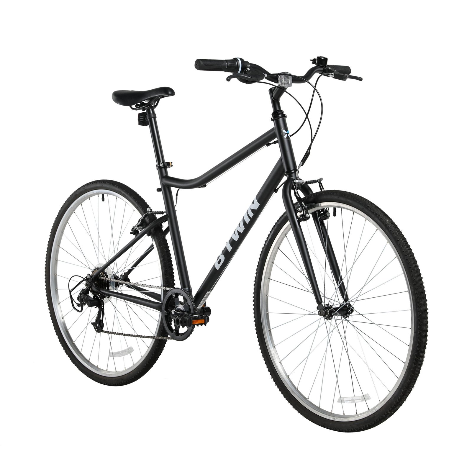 RIVERSIDE Hybrid Bike Riverside 100 6 speed V-Brake - Black