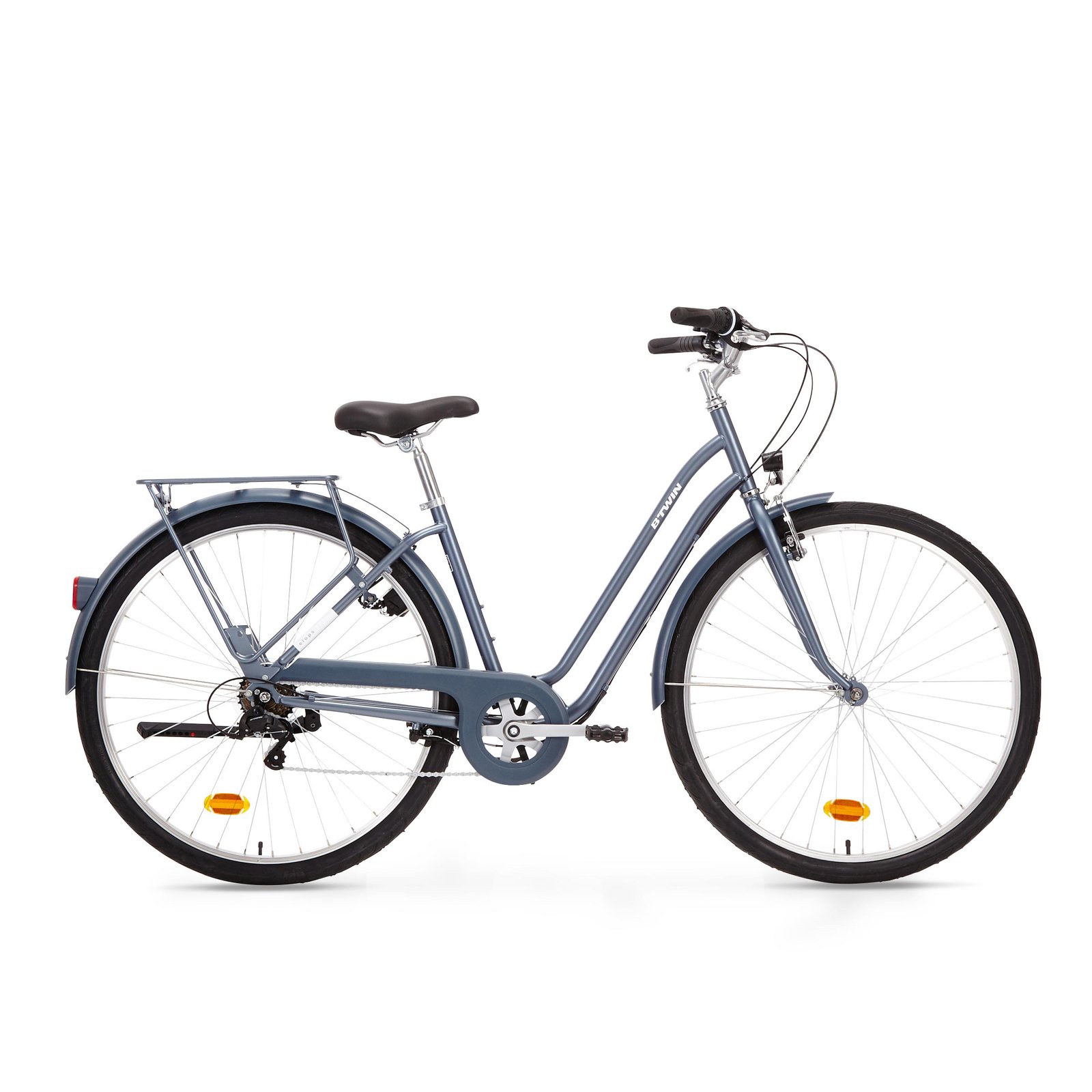 Elops 120 Bicycle City Bike Low Frame 28 Inch 6 Speed Denim Blue - Elops